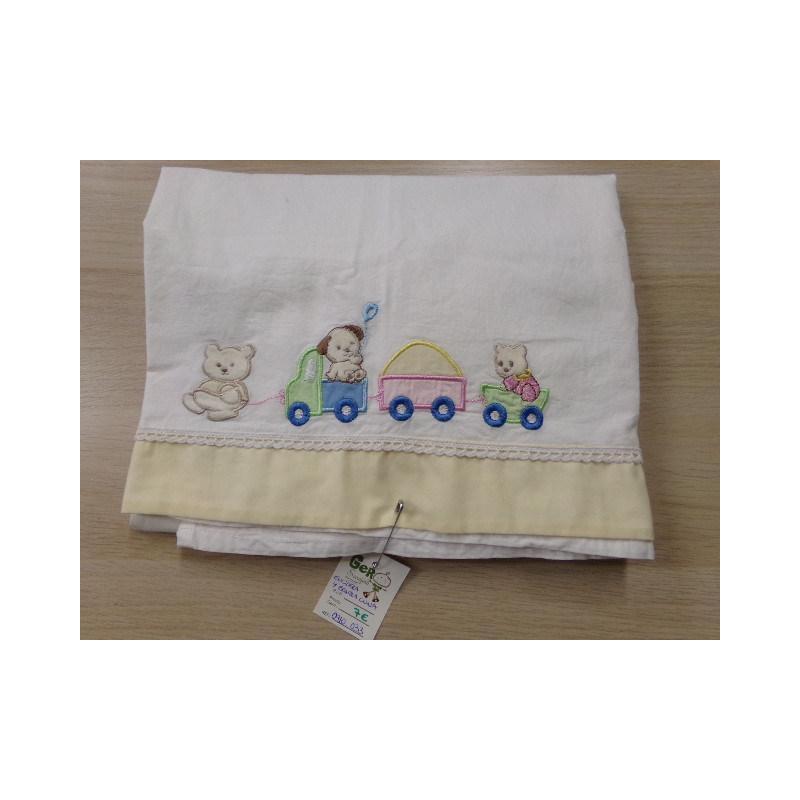 Sábana encimera y bajera de cuna. Segunda mano.