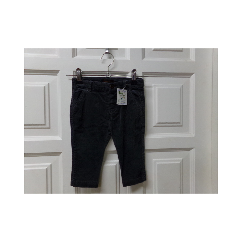 Pantalón gris pana Zara 9-12 meses. Segunda mano.