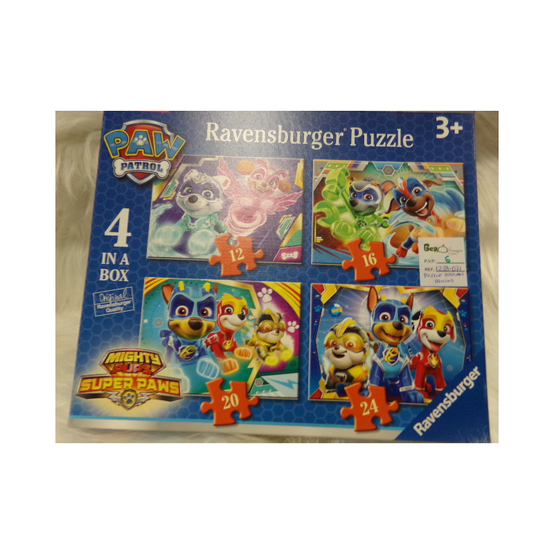 4 puzzles progresivos Patrulla canina. Segunda mano.