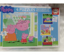 4 puzzles progresivos Peppa Pig. Segunda mano.