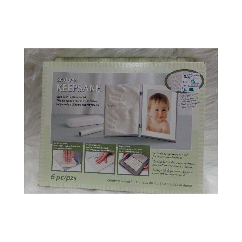 Conjunto de arcilla para huellas. Sin uso.