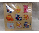 Puzzle animales de madera. Segunda mano.