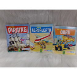 3 libros, entre piratas, en el aeropuerto y en la obra. Segunda mano.