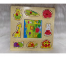 Puzzle de animales, madera. Segunda mano.