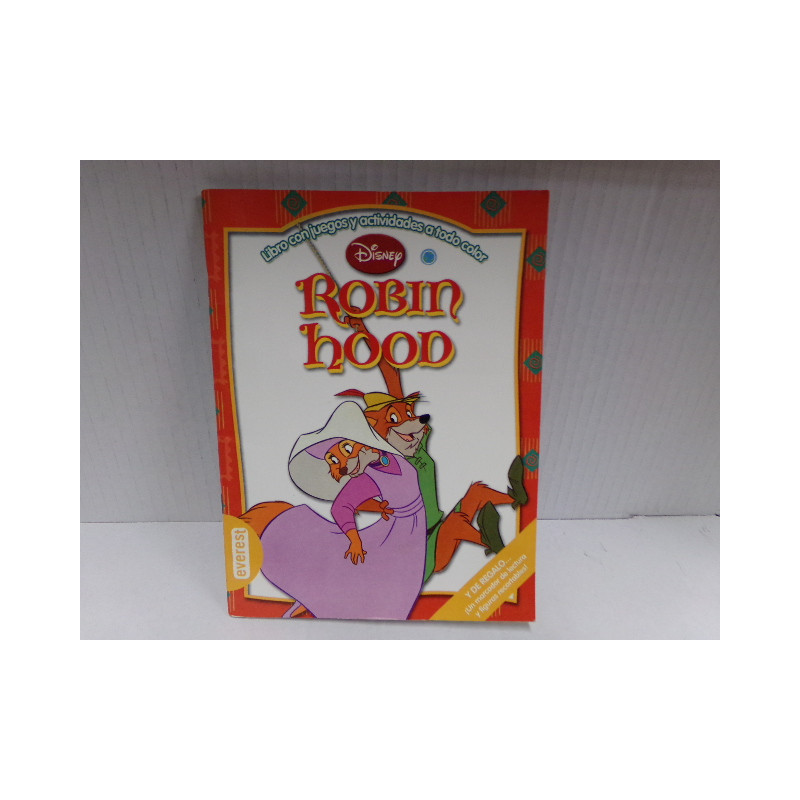 Libro juegos y actividades Robin hood. Sin uso.