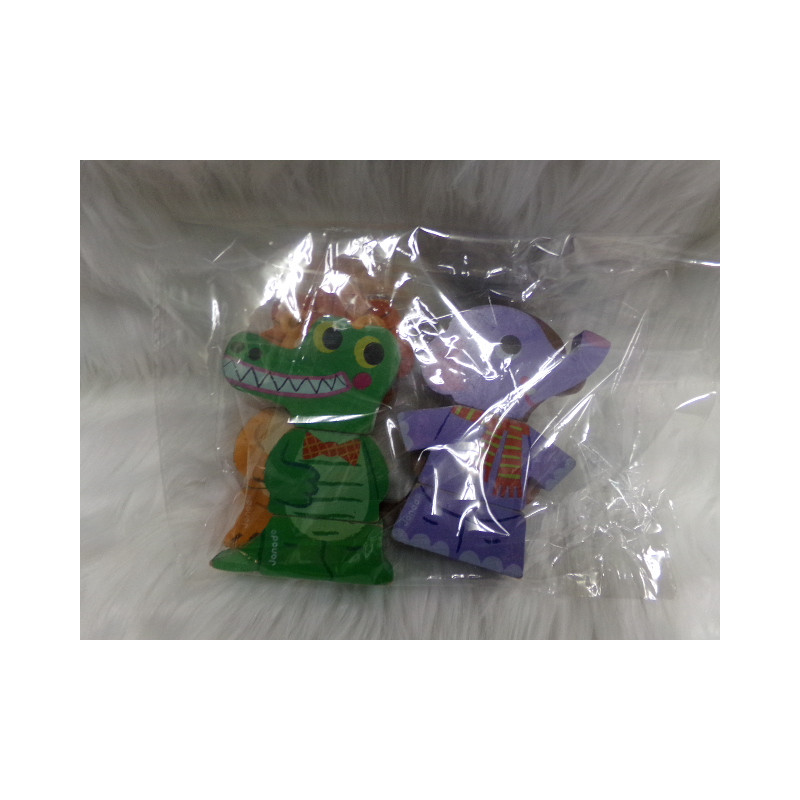 Puzzles animales de madera. Segunda mano.