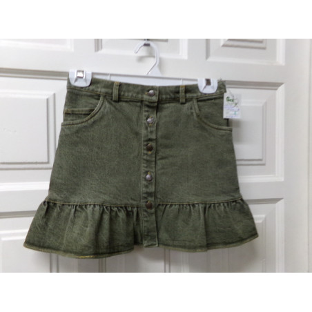 Falda vaquera verde 10 años. segunda mano.