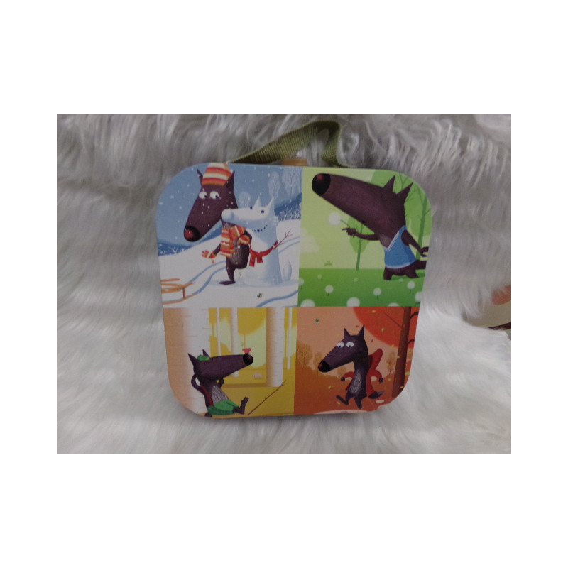 Puzzle lobo 4 estaciones Janod.Segunda mano.