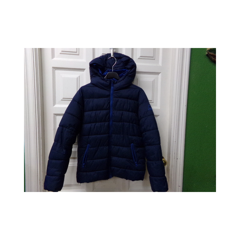 Plumas azul Benetton 12 años. Segunda mano.