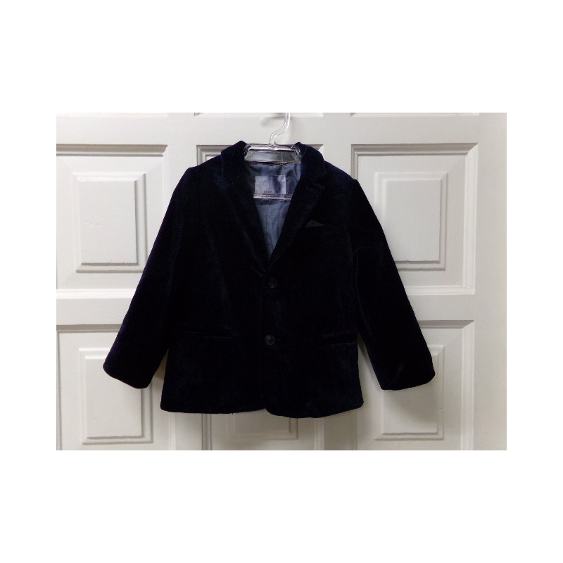 Americana azul marino Zara terciopelo 2-3 años. Segunda mano.