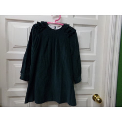 Vestido pana verde Lio Lio 6 años. Segunda mano.