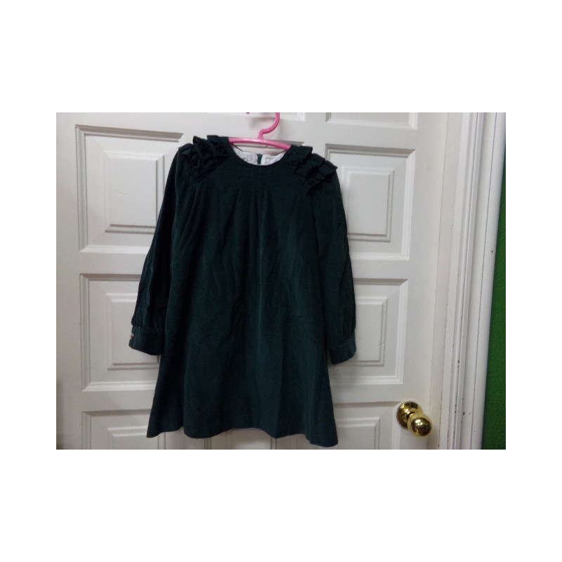 Vestido pana verde Lio Lio 6 años. Segunda mano.