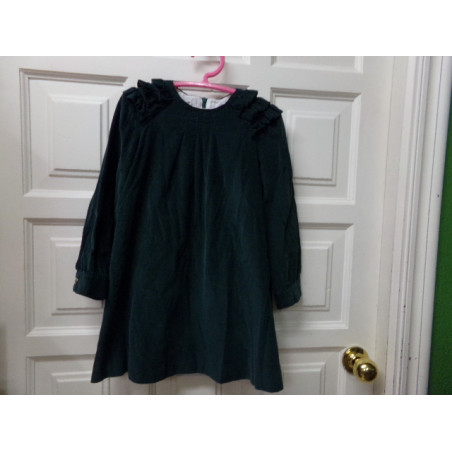 Vestido pana verde Lio Lio 6 años. Segunda mano.