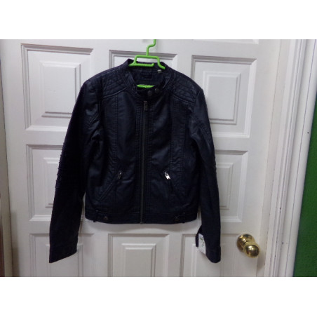 Cazadora polipiel azul marino 12 años. Segunda mano.