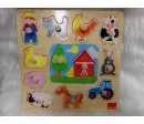 Puzzle de madera, granja, Goula. Segunda mano.