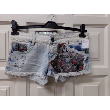 Pantalón vaquero corto 12-14 años Mickey. Segunda mano.