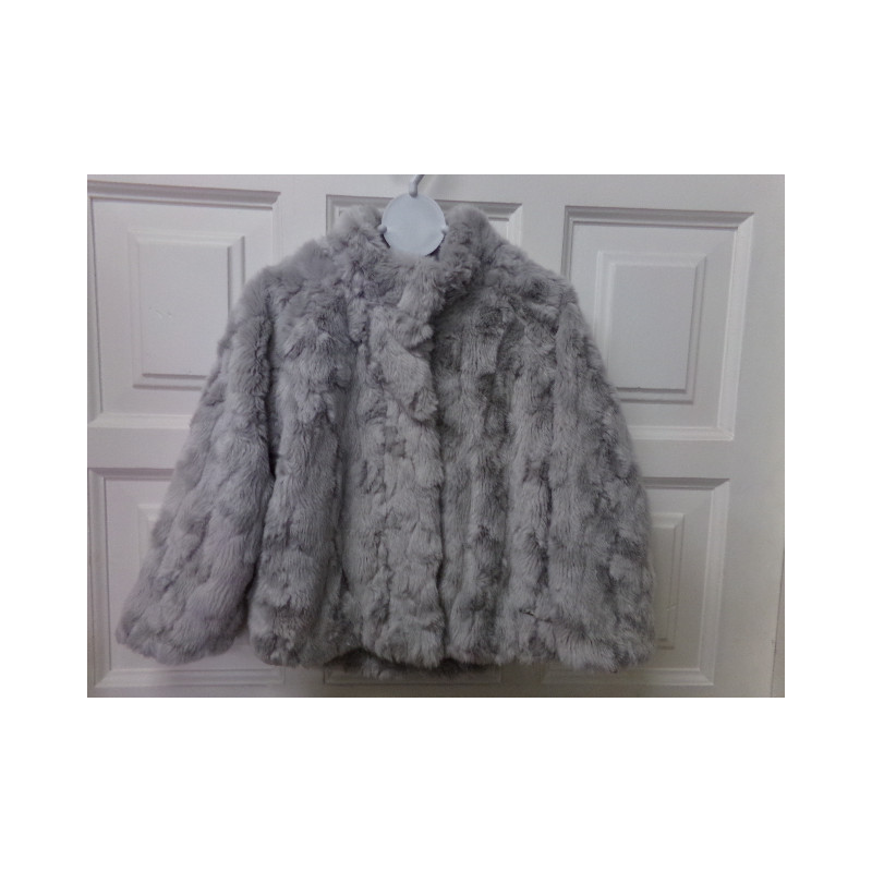 Abrigo pelito gris Mayoral 4 años. Segunda mano.