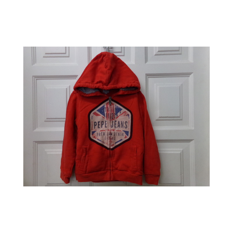 Sudadera naranja Pepe Jeans 6 años. Segunda mano.