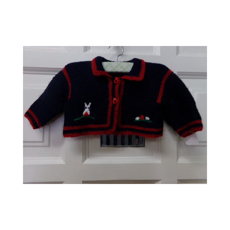 Chaqueta punto azul 3 meses. Segunda mano.