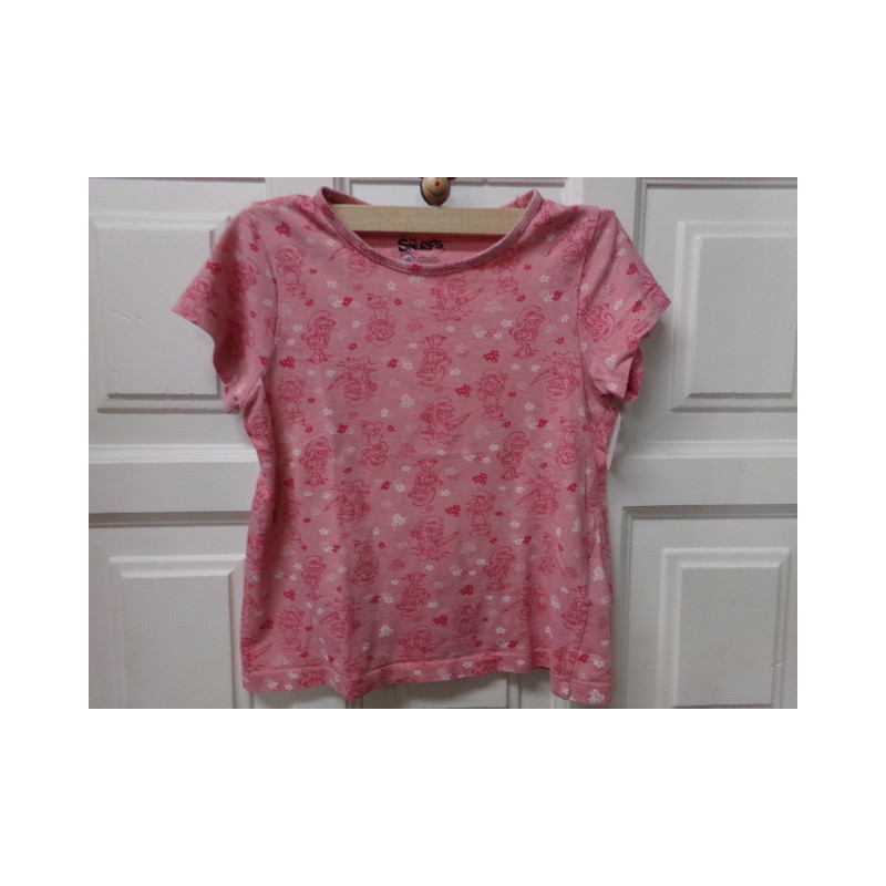 Camiseta Pitufina 4-6 años. Segunda mano.