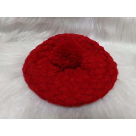 Gorro punto rojo. Segunda mano.