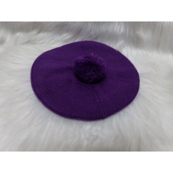 Gorro punto violeta. Segunda mano.