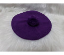 Gorro punto violeta. Segunda mano.