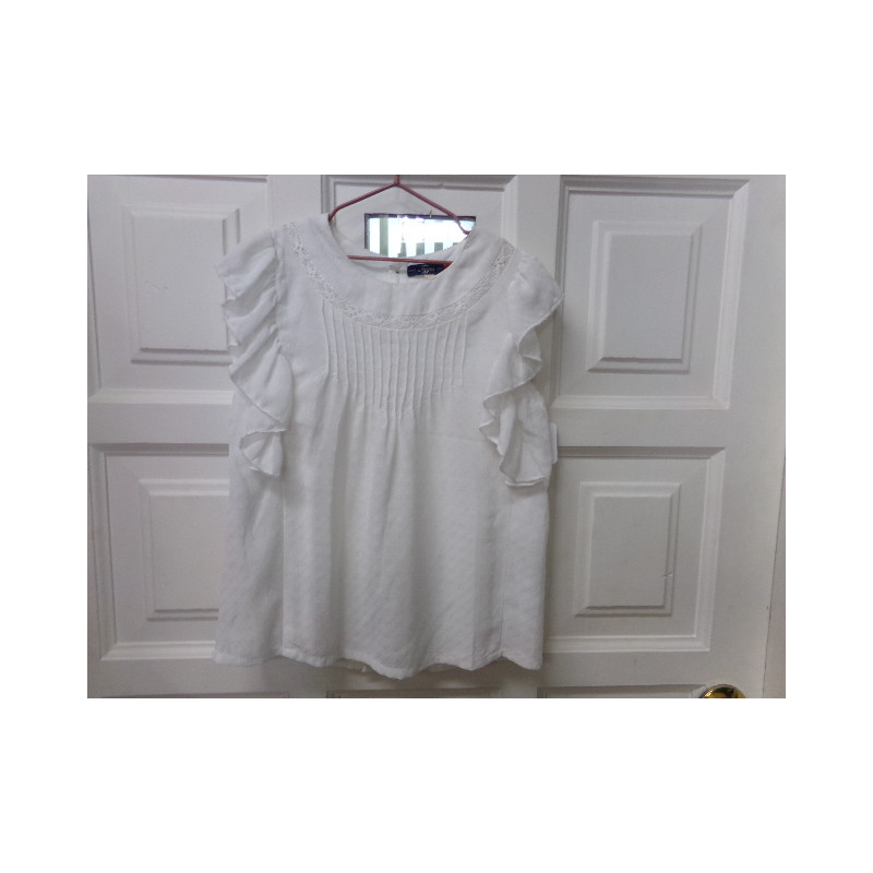 Blusa blanca Tizas 9-10 años. Segunda mano.