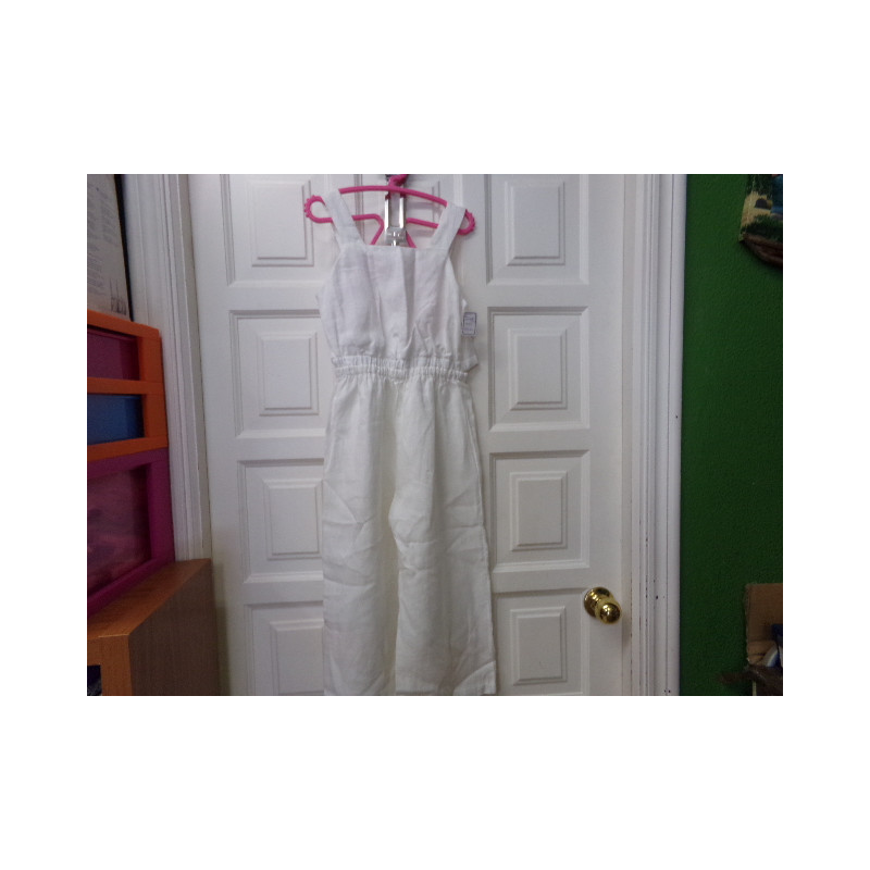 Mono blanco lino Zara  9 años. Segunda mano.