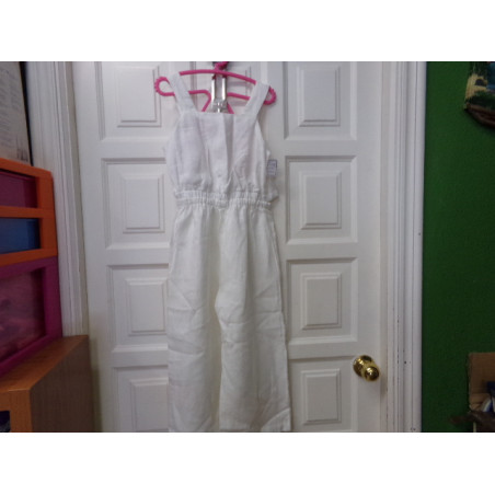 Mono blanco lino Zara  9 años. Segunda mano.