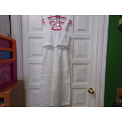 Mono blanco lino Zara  9 años. Segunda mano.