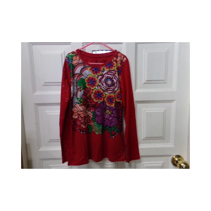 Camiseta roja Desigual 9-10 años. Segunda mano.