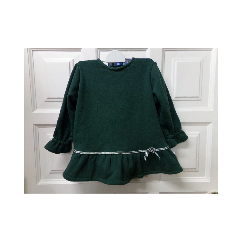 Vestido sudadera verde 4 años. Segunda mano.