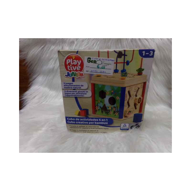 Cubo de actividades 5 en 1. Segunda mano.