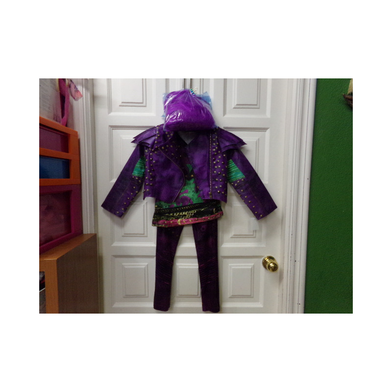 Disfraz Descendientes 5-6 años con peluca. Segunda mano.