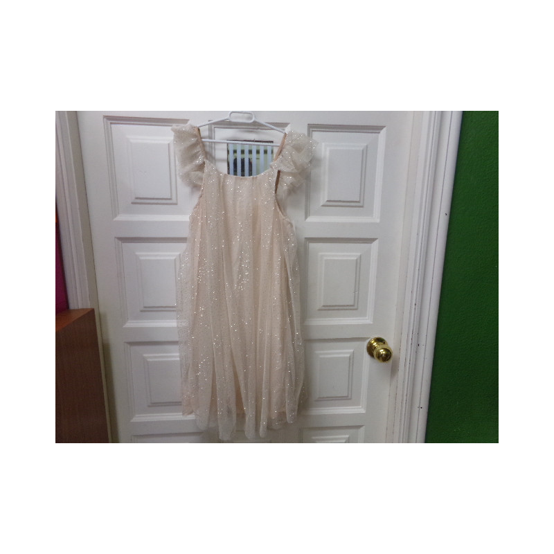 Vestido beige brille brille 11-12 años. Segunda mano.