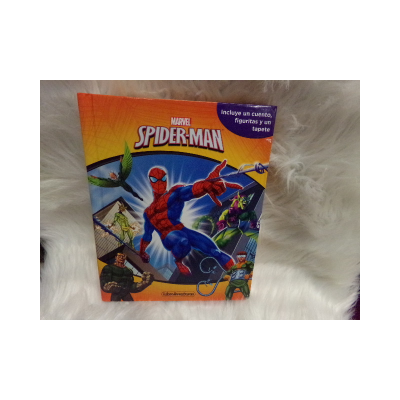 Libro con figuras Spiderman. Segunda mano.