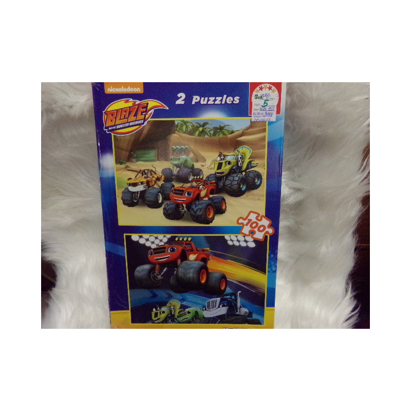 2 puzzles Blaze 100 piezas. Segunda mano.