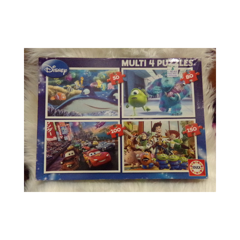 4 puzzles progresivos Disney. Segunda mano.