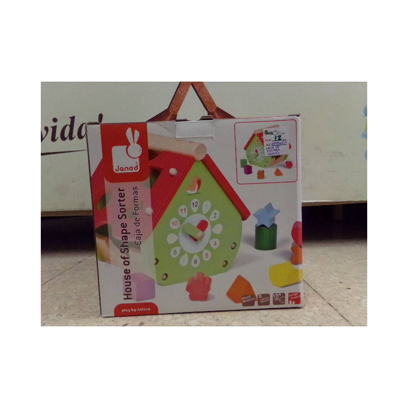 Caja de formas, madera Janod. Segunda mano.