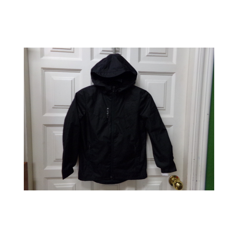 Cortavientos negro 6 años Kipsta. Segunda mano.