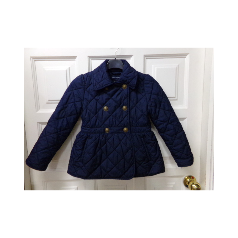 Chaquetón azul marino Ralph Lauren 6 años. Segunda mano.