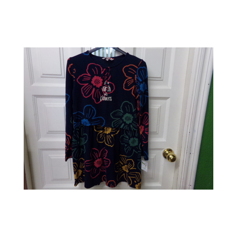 Vestido azul marino Bóboli 10 años. Segunda mano.