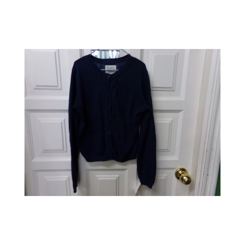 Chaqueta azul marino con topitos 10-11 años. Segunda mano.