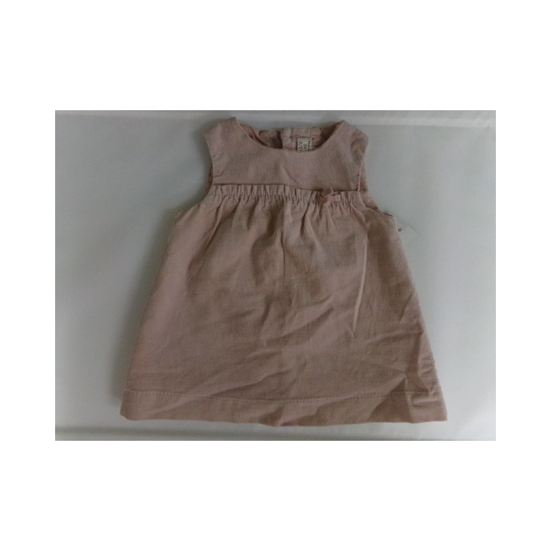 Vestido rosa pana Zara 1-3 meses. Segunda mano.