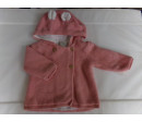 Chaqueta, abriguito rosa con capucha 4-6 meses. Segunda mano.