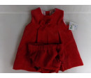 Vestido pana rojo con bragola 3-6 meses. Segunda mano.