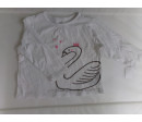 Camiseta blanca cisne 18 meses m/l. Segunda mano.