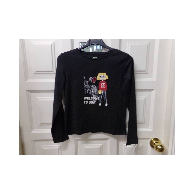 Camiseta gris m/l 10 años. Segunda mano.