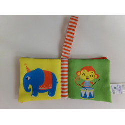 Libro blandito sonajero, animales. Segunda mano.